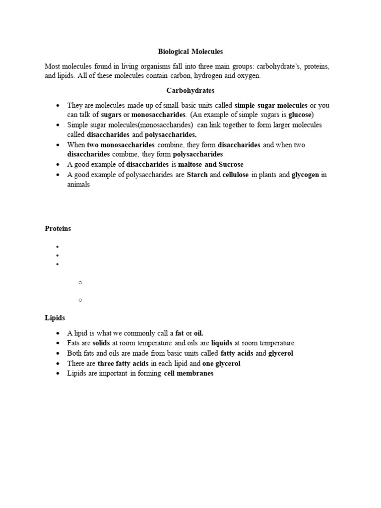 Biological Molecules Resource | PDF | Carbohydrates | Biomolecules