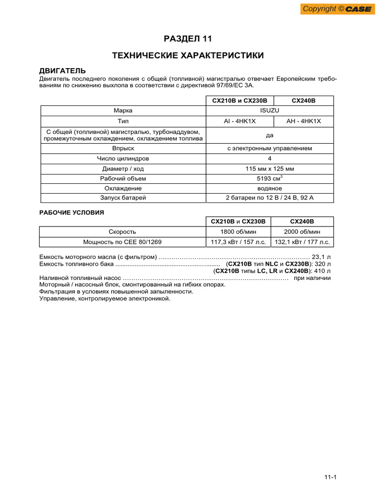Om CX210B 11 RU | PDF