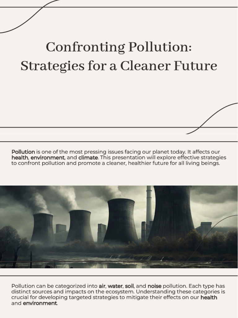 Slidesgo Confronting Pollution Strategies For A Cleaner Future ...