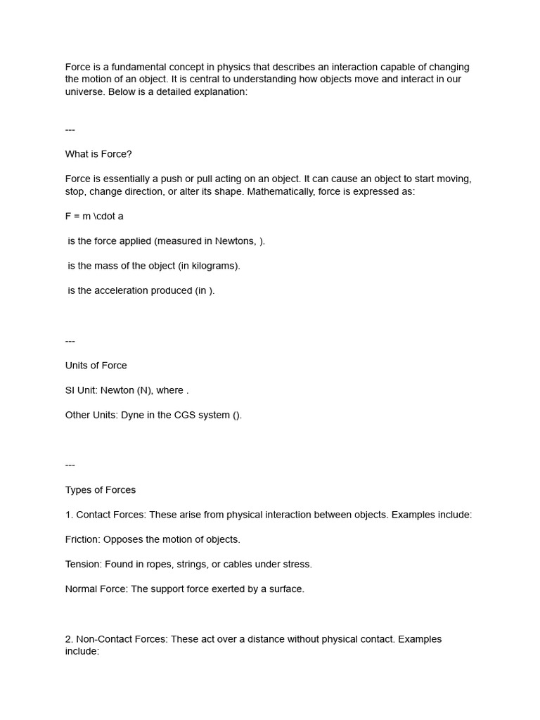 Force Pdf Force Momentum