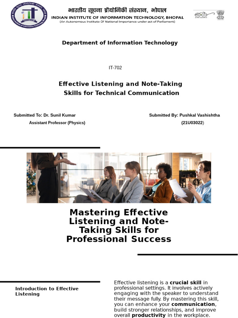 Mastering Listening & Note-Taking Skills | PDF