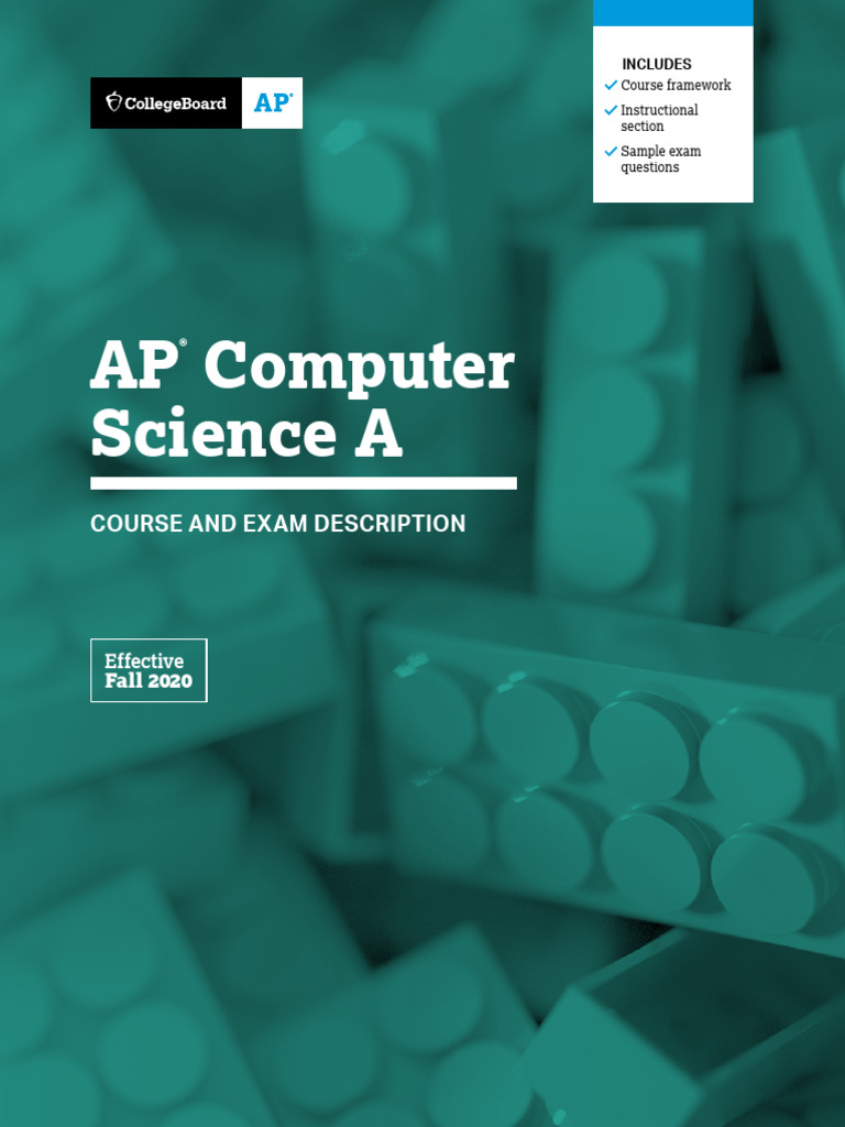 TestDaily分享-AP Computer Science a Course and Exam Description | PDF ...
