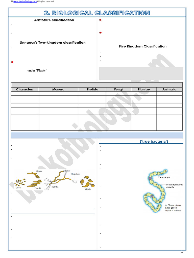 Classification of Living Organisms | PDF | Cell (Biology) | Eukaryotes