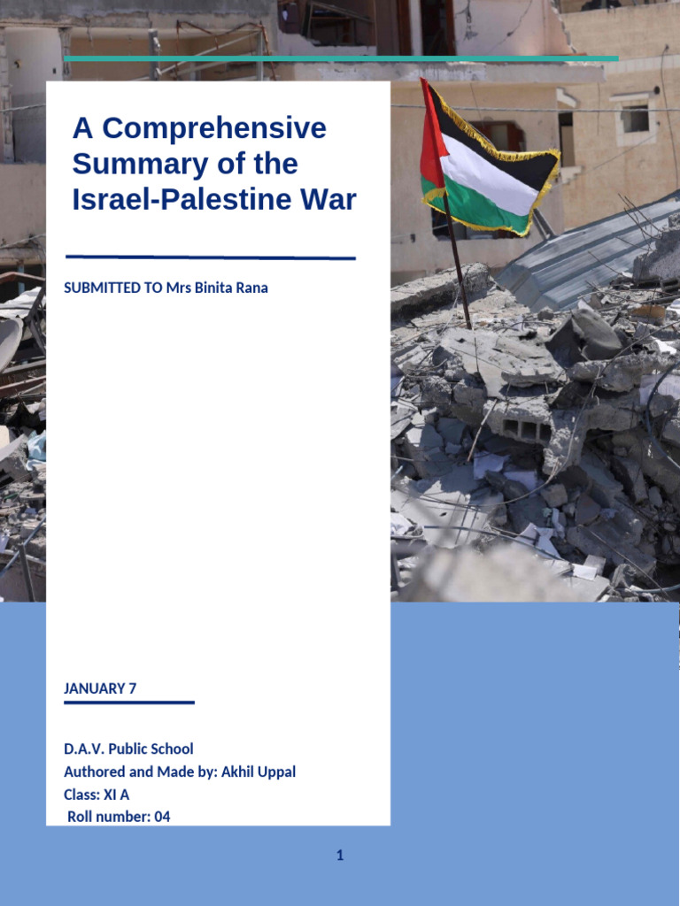 Summary of the Israel-Palestine Conflict | PDF | Mandatory Palestine ...