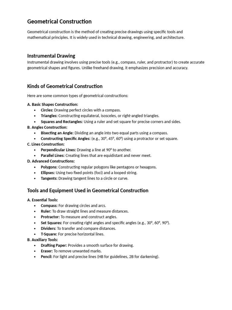 Geometrical Construction | PDF