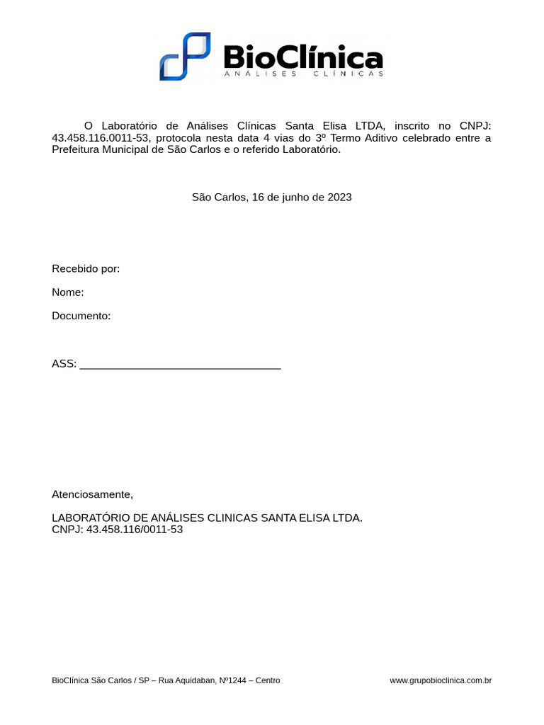 Modelo de Protocolo | PDF