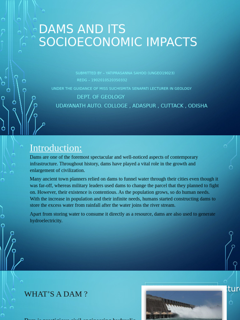 Socioeconomic Impacts of Dams | PDF | Hydroelectricity | Dam