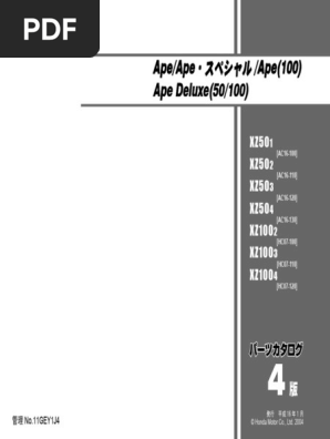 Ape50 Ape100 (XZ50,100) (Ac16-100 - 130) (HC07-100 - 120) | PDF