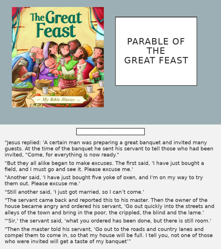 The Great Feast Parable Explained | PDF