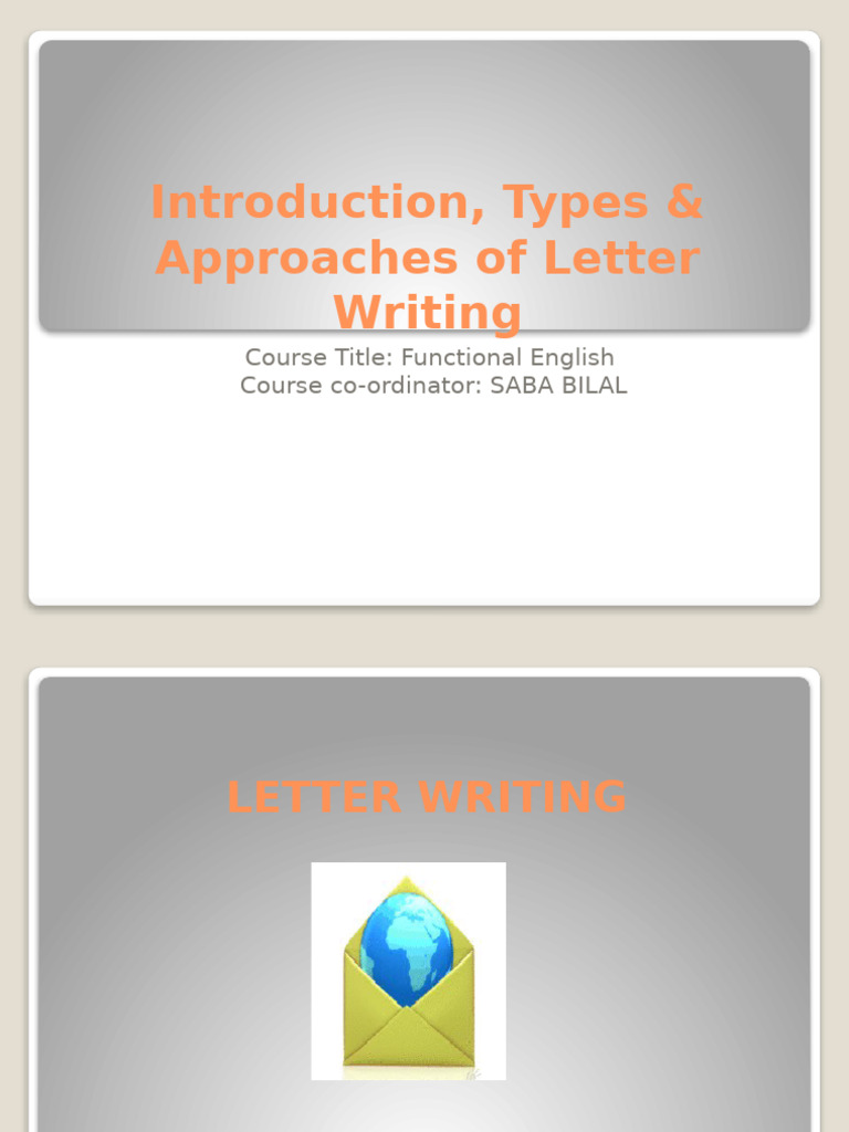 Types and Approaches to Letter Writing | PDF | Language Arts & Discipline