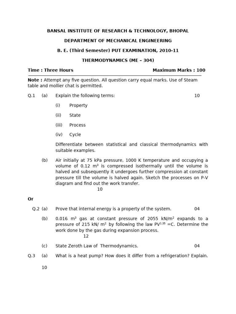 Put Me - 304 | PDF | Statistical Mechanics | Thermodynamic Properties