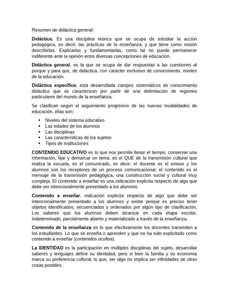 Didáctica y Selección de Contenidos | PDF | Plan de estudios | Enseñando