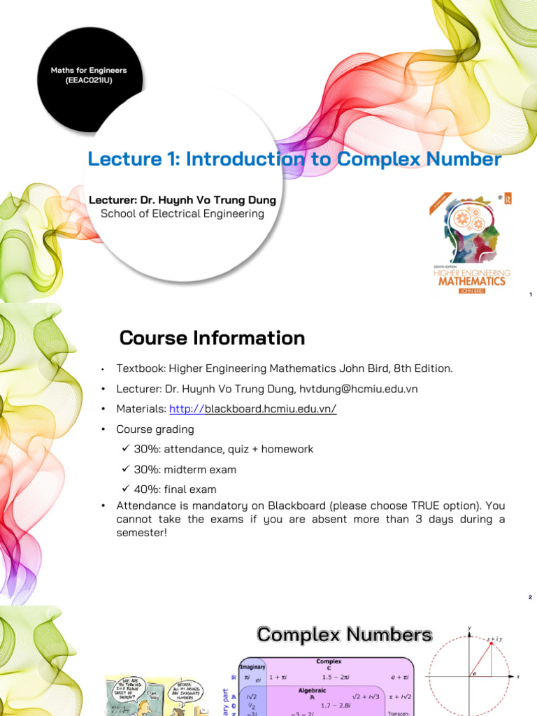 Lecture 1 - Introduction To Complex Number | PDF | Complex Number | Numbers