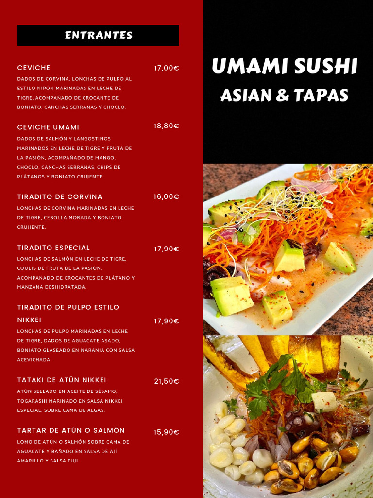 Menu | PDF | Ingredientes de comida | Alimentos