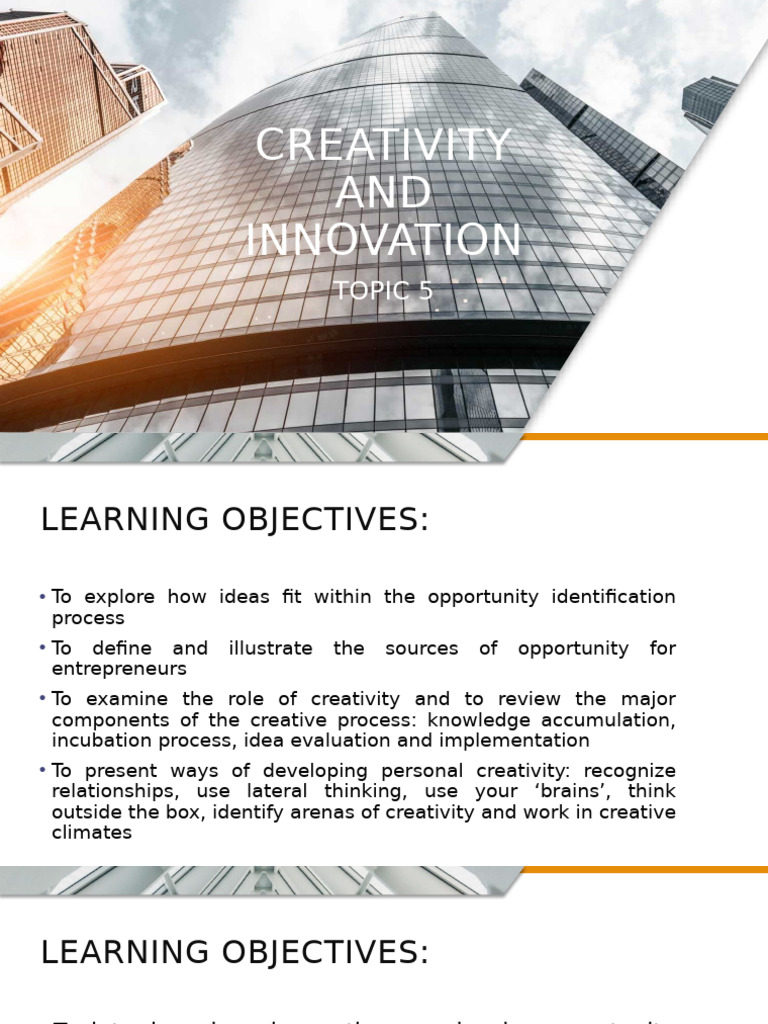 Creativity and Innovation in Entrepreneurship | PDF | Creativity ...