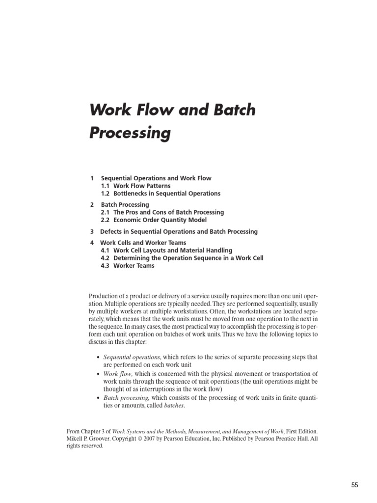 Work Flow and Batch Processing | PDF | Inventory | Demand