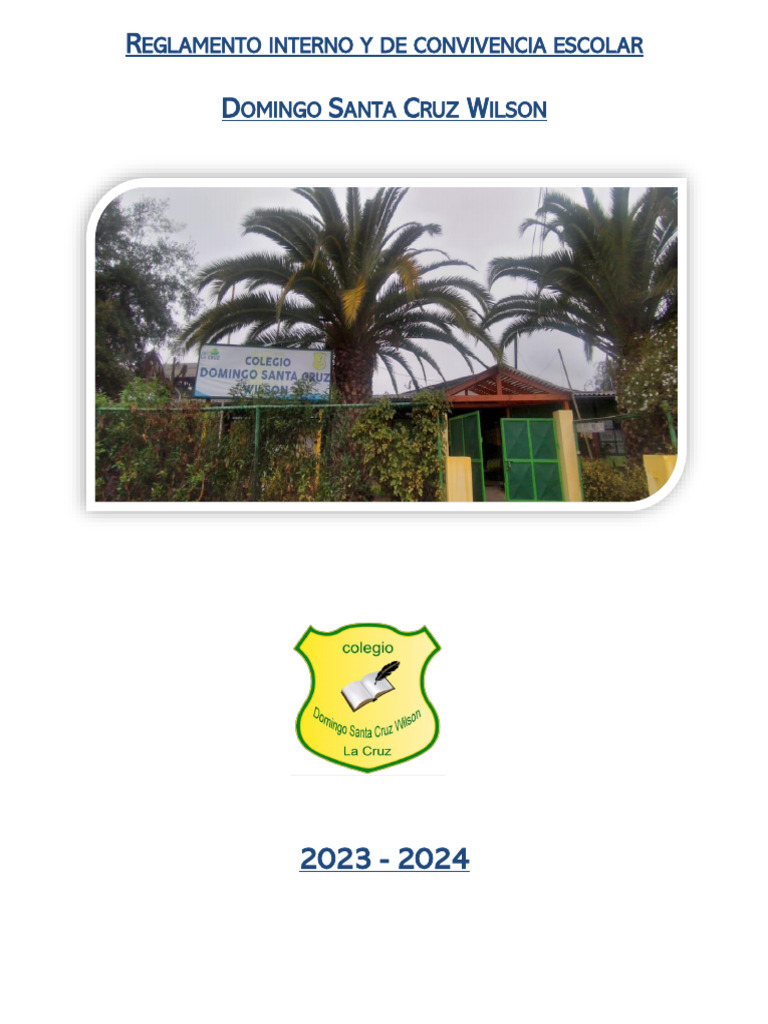 Reglamento de Convivencia Escolar 2023-2024 | PDF | Maestros | Aprendizaje