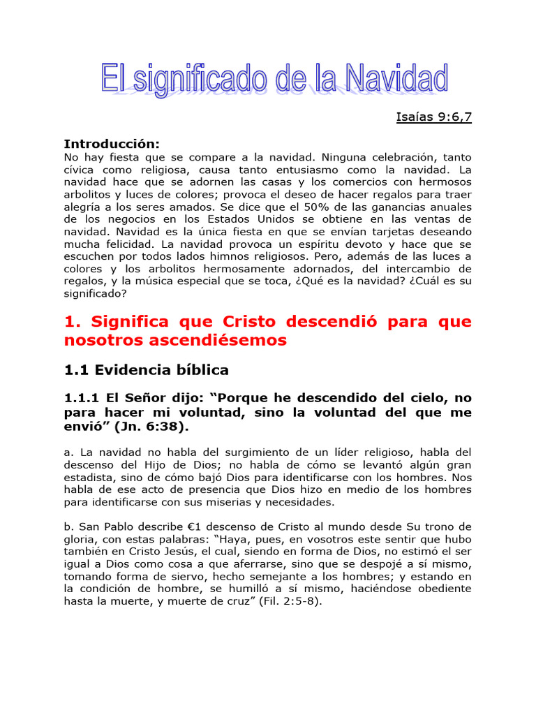 El Significado de La Navidad | PDF | Cristo (título) | Jesús