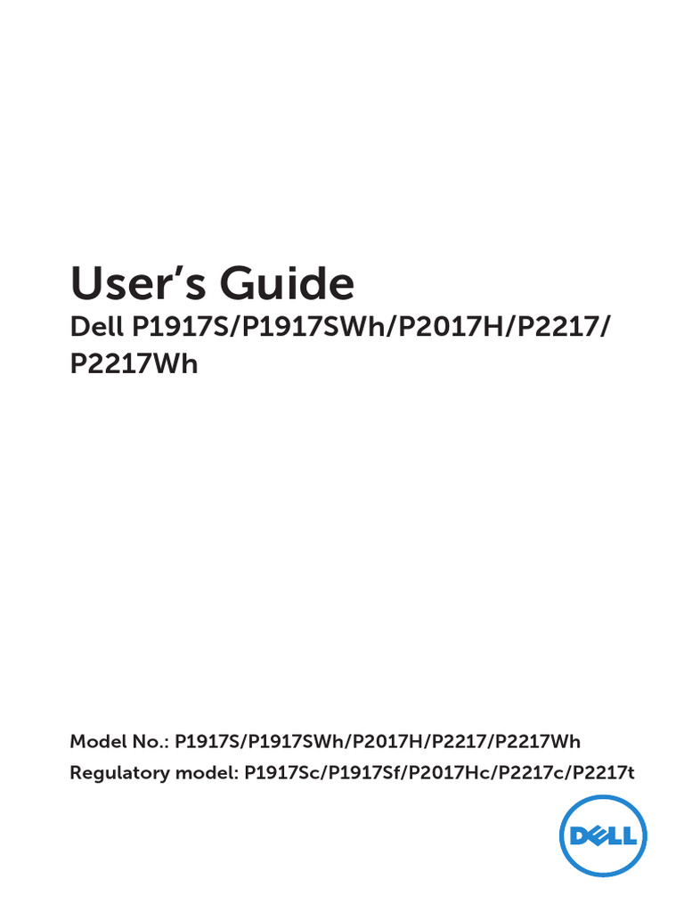 Dell p2217 Monitor - Users Guide - en Us | PDF | Computer Monitor | Usb