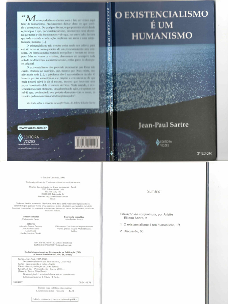 O Existencialismo É Um Humanismo JP Sartre | PDF