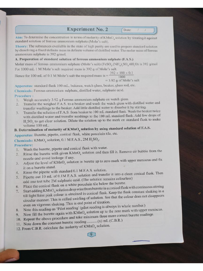 12 TH Chemistry Experiment 6 | PDF