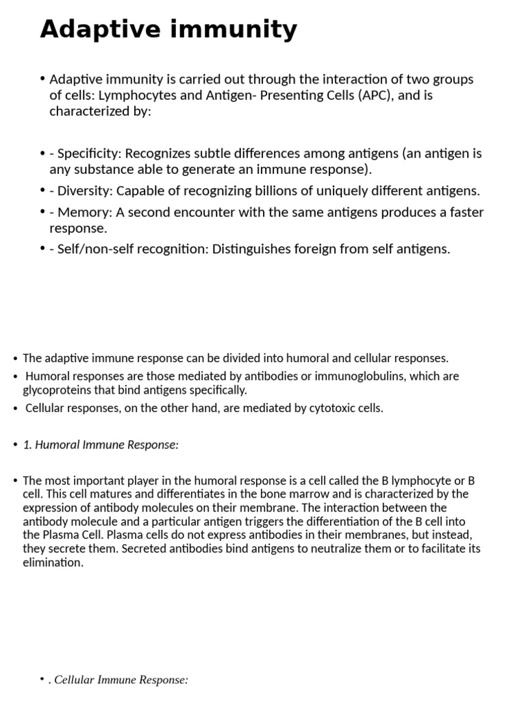 Understanding Adaptive Immunity Mechanisms | PDF | Immune System | Antigen