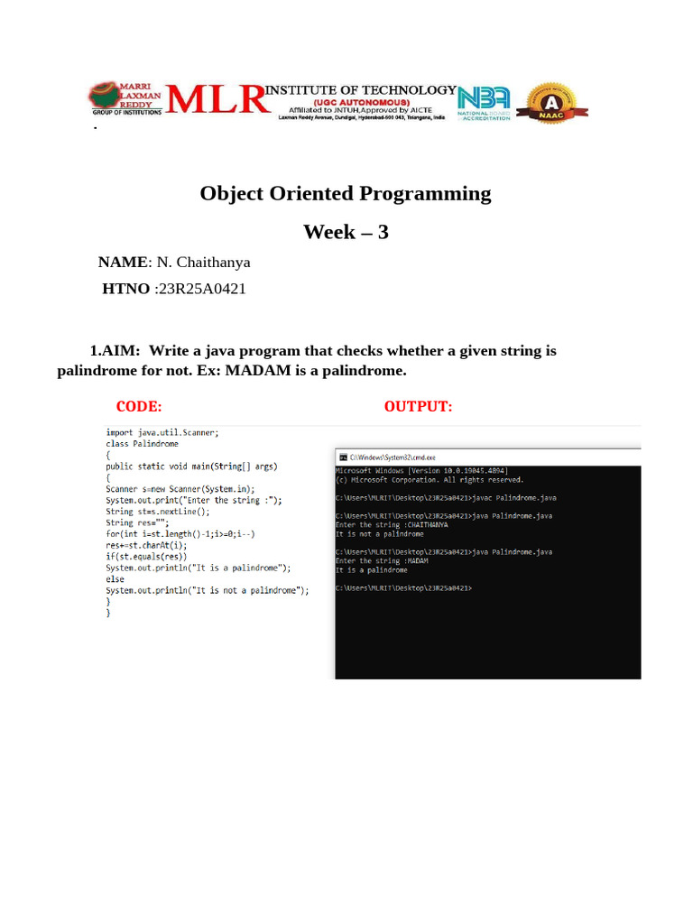 Week-Java2 PS Solutions | PDF