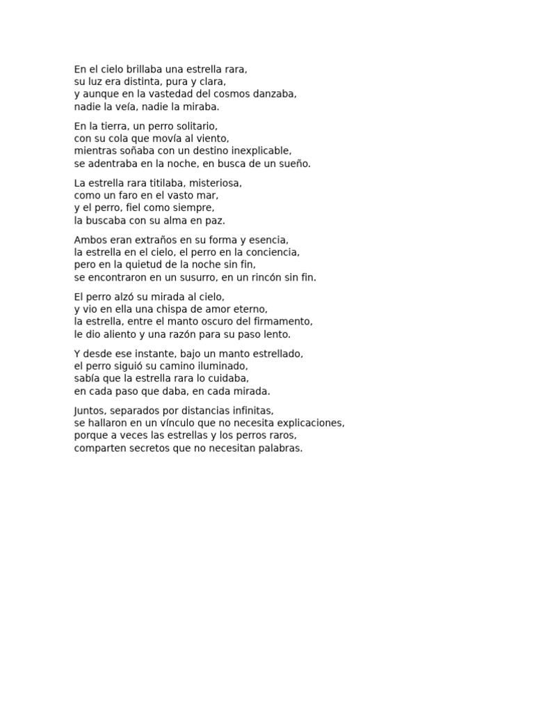 En El Cielo Brillaba Una Estrella Rara | PDF