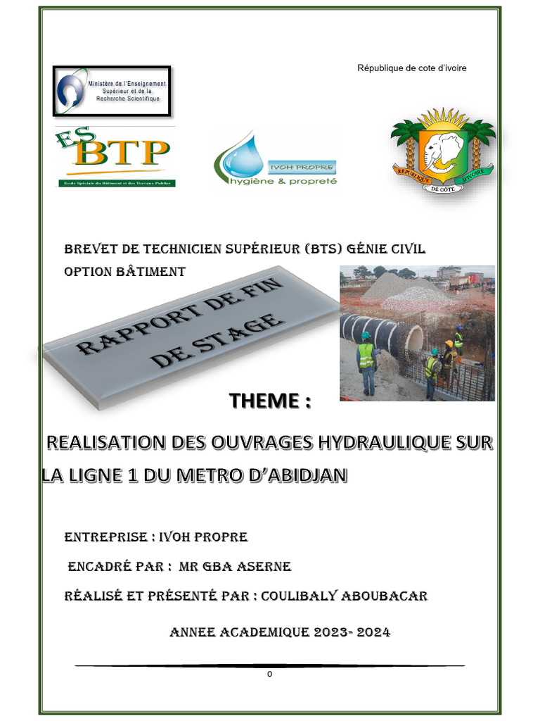 Projet de Génie Civil : Étude et Réalisation | PDF | Béton | Assainissement