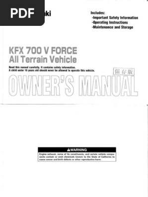 2004 Kawasaki kfx700 29 | PDF