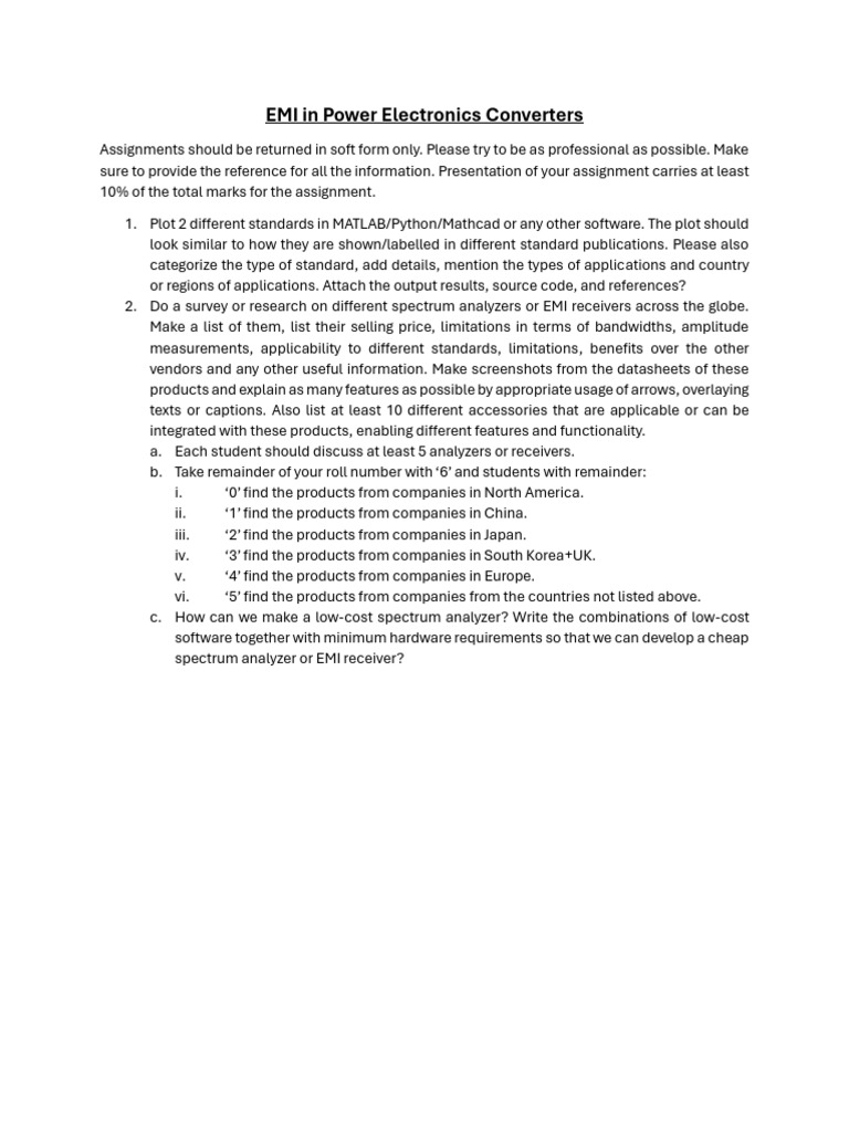 EMI Standards and Spectrum Analyzers Guide | PDF