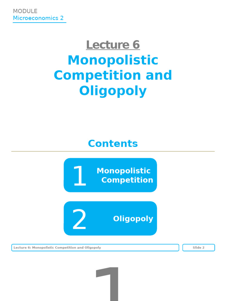 Monopolistic Competition and Oligopoly Overview | PDF | Oligopoly ...