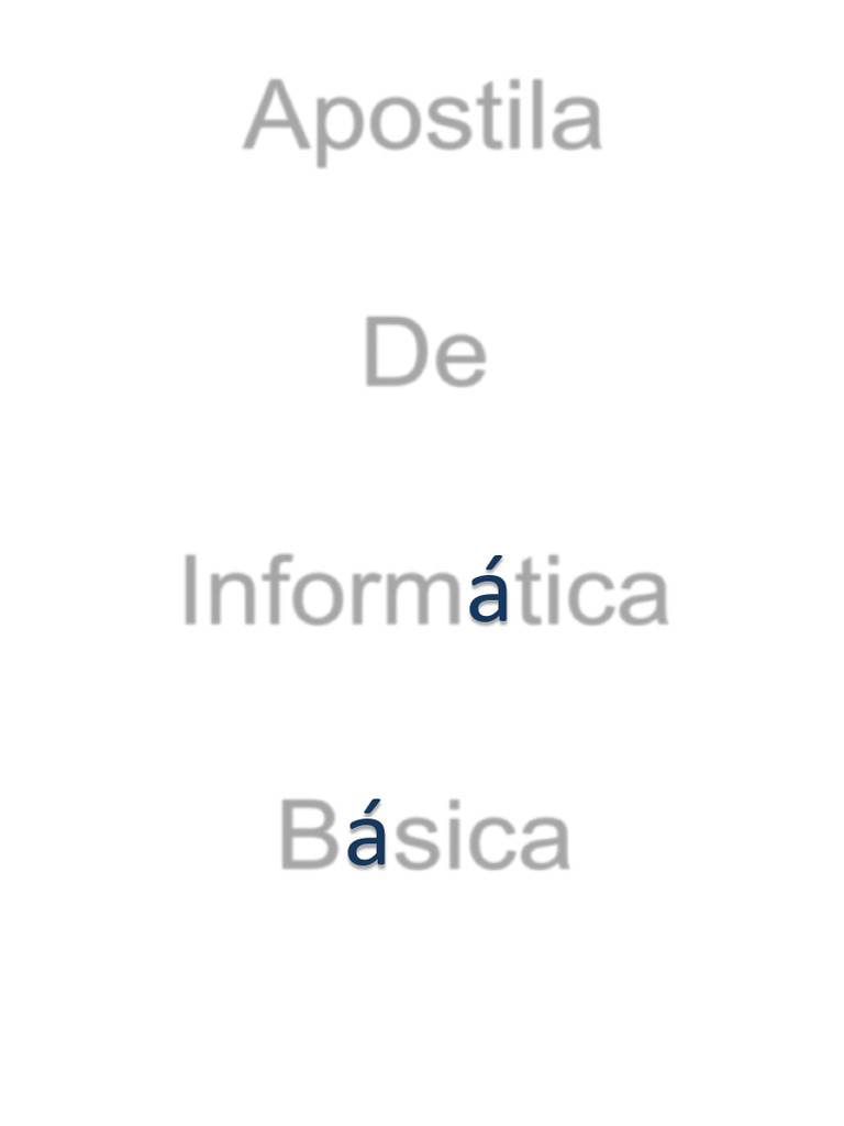Apostila Informatica Basica CDC | PDF | Armazenamento de dados de ...
