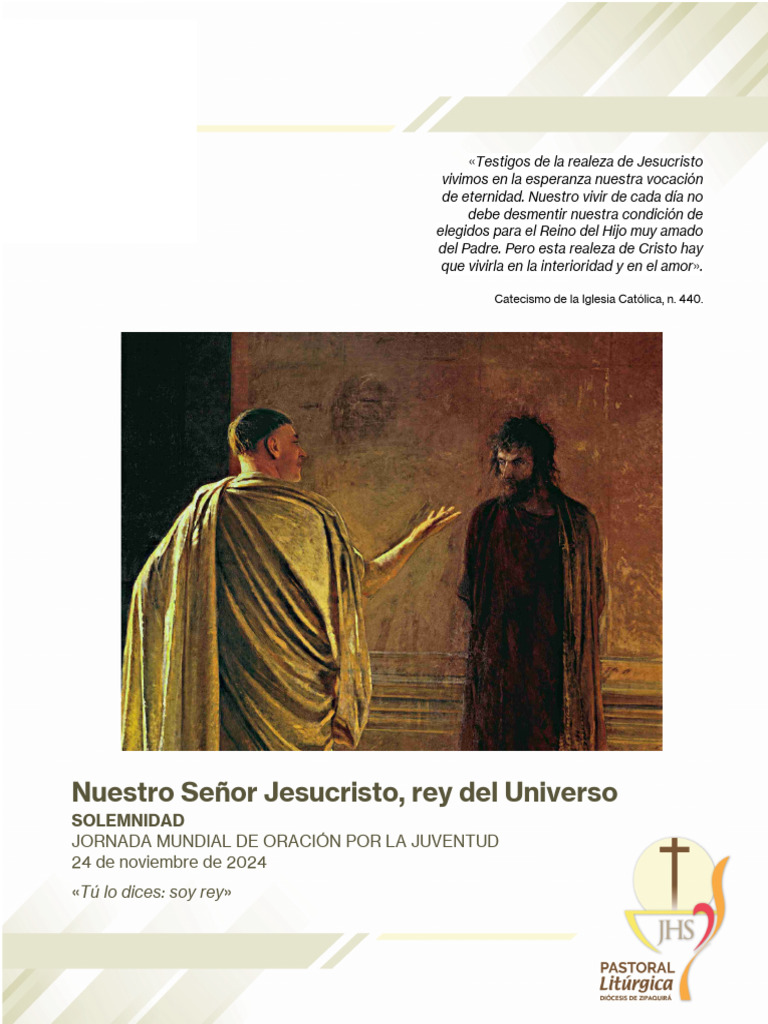 Solemnidad de Jesucristo Rey Del Universo | PDF | eucaristía | Cristo ...