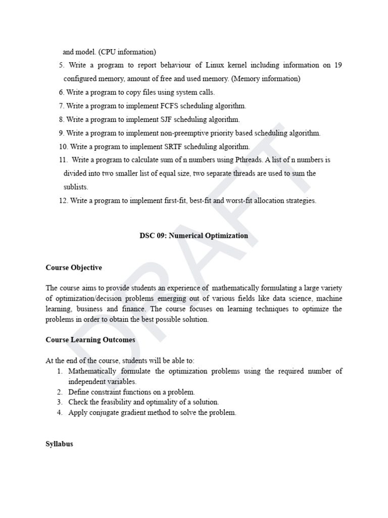 Nop syllabus pdf databases mathematical optimization