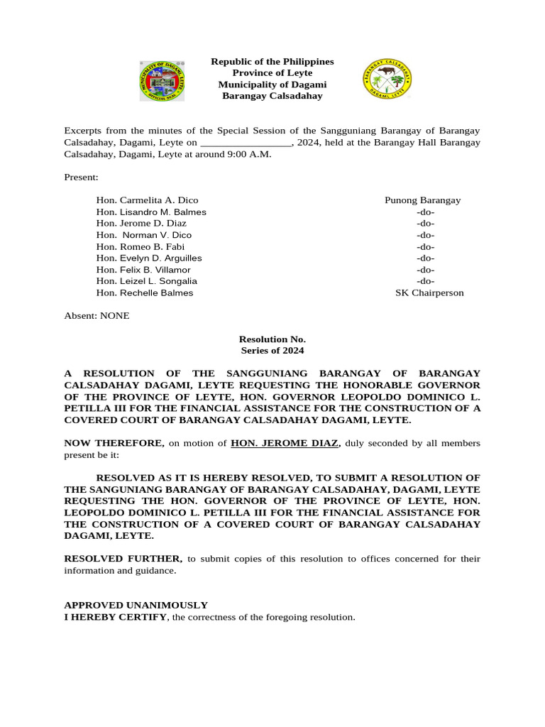 Special Resolution - Coverd Court | PDF