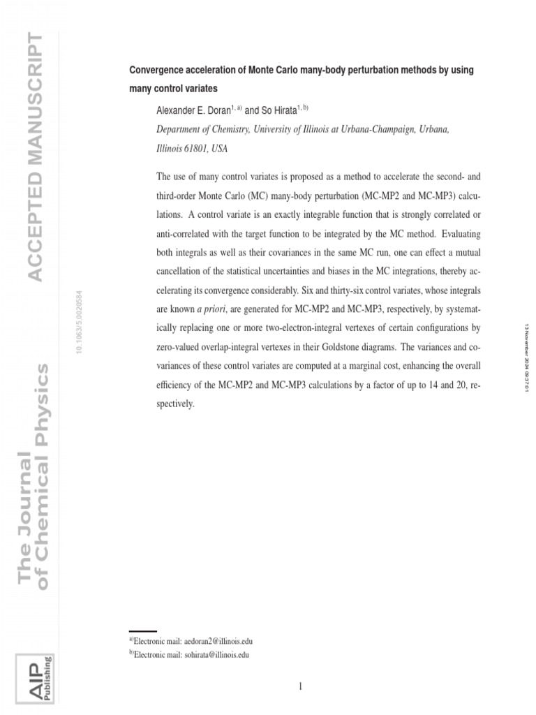 1 Accepted Manuscript | PDF | Monte Carlo Method | Integral