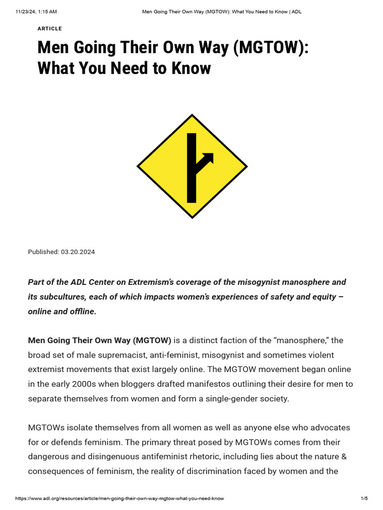 Understanding Men Going Their Own Way | PDF | Gender Studies | Feminism