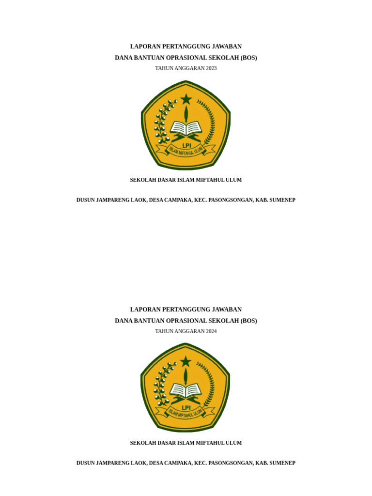Cover LPJ | PDF | Olahraga & Rekreasi | Agama & Spiritualitas
