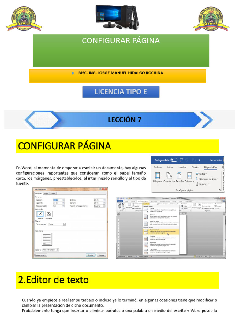 Configuración y Edición en Word | PDF | Microsoft Word | Informática