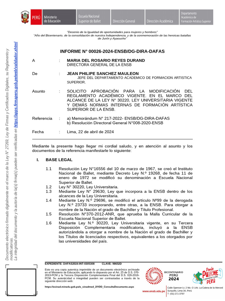 Informe 00026 2024 Ensb DG Dira Dafas | PDF | Regulación