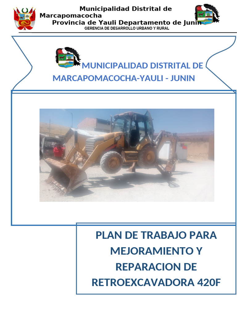 Mantenimiento de Retroexcavadora 420F | PDF | Ingeniería mecánica