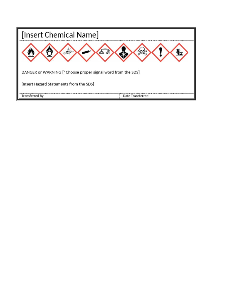 Secondary Container Label Template SMALL PDF Secondary Container Label Template SMALL PDF