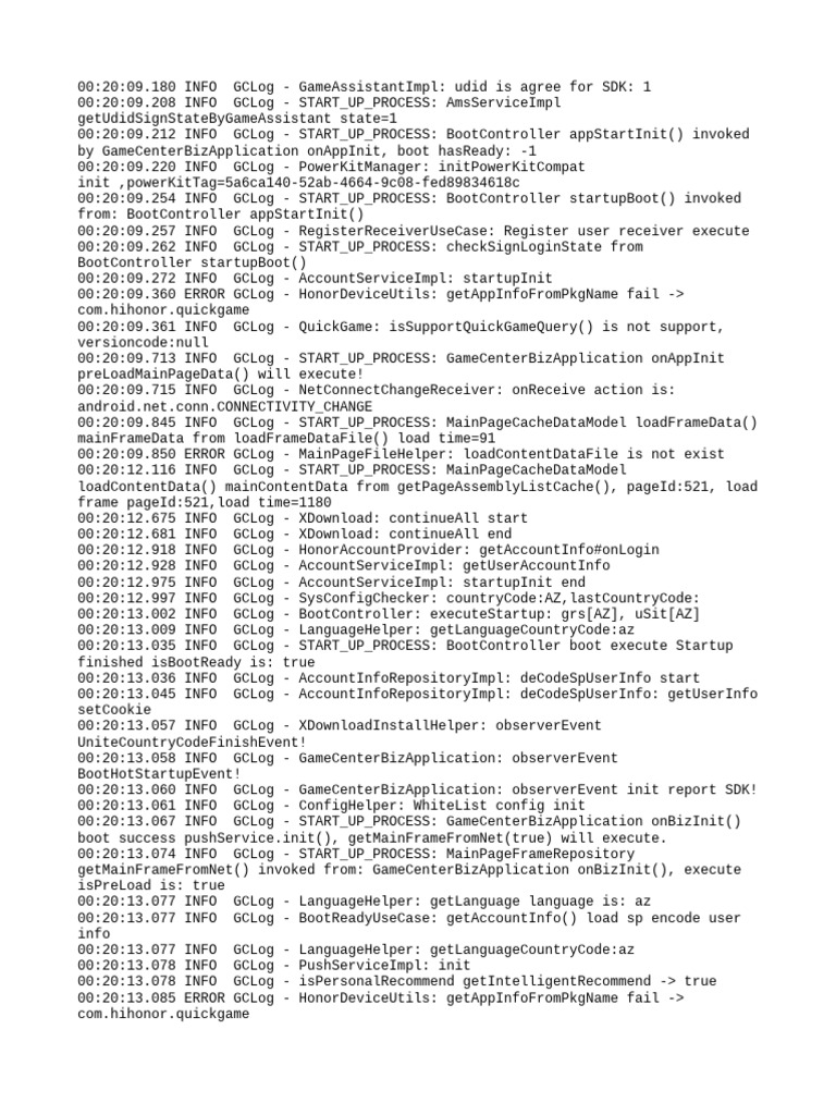 GameCenter Startup Process Log | PDF | Computer Data | Cyberspace