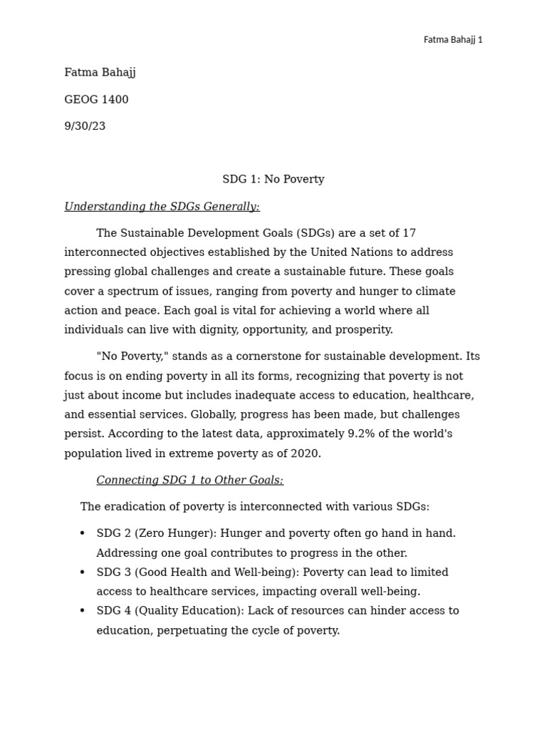 no poverty geog 1400 | PDF | Poverty | Poverty & Homelessness