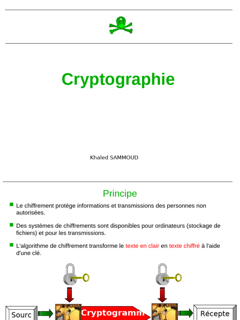 Principes de la cryptographie moderne | PDF | Public-key cryptography ...