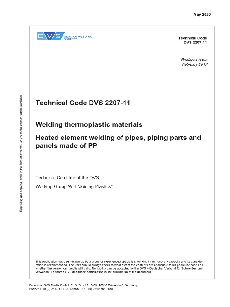 Guideline Dvs 2207 11 05 2020 | PDF