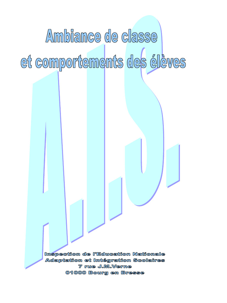 Gestion de la discipline en classe | PDF | Apprentissage | Trouble du ...