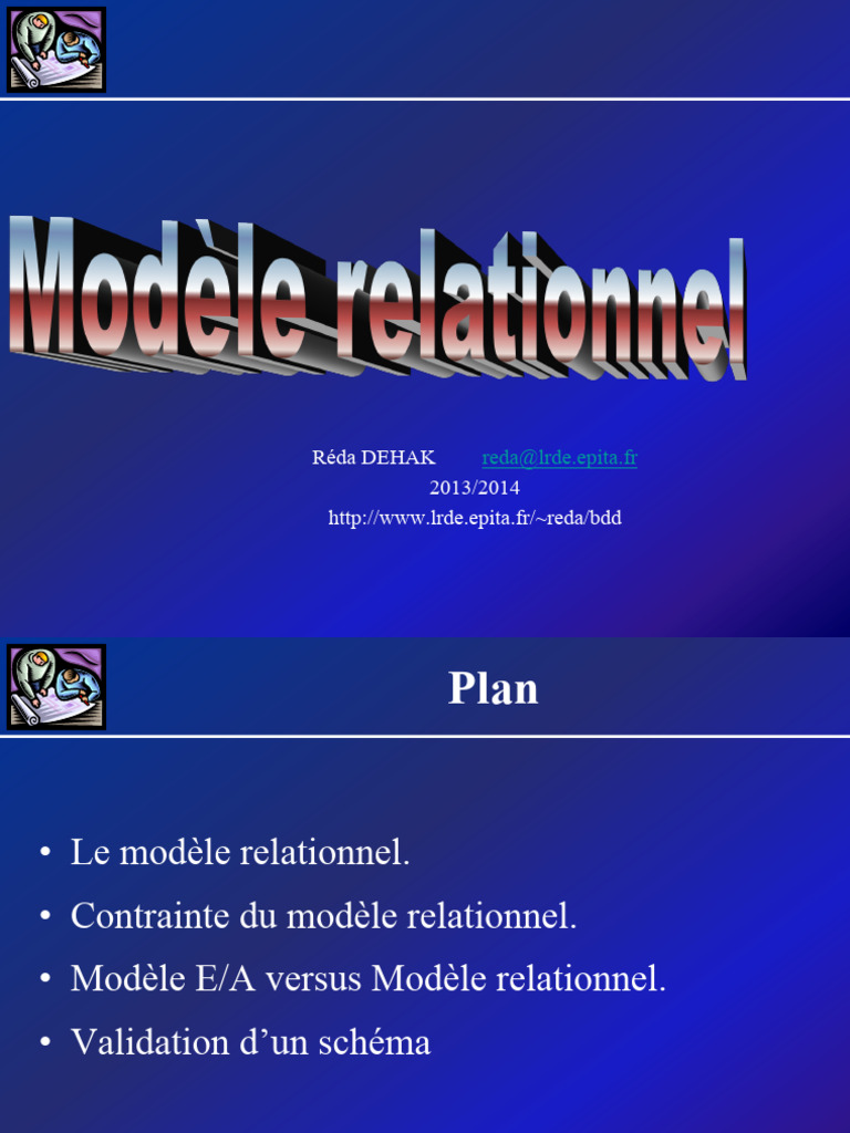 Modèle Relationnel et Contrainte SGBD | PDF | Modèle relationnel ...