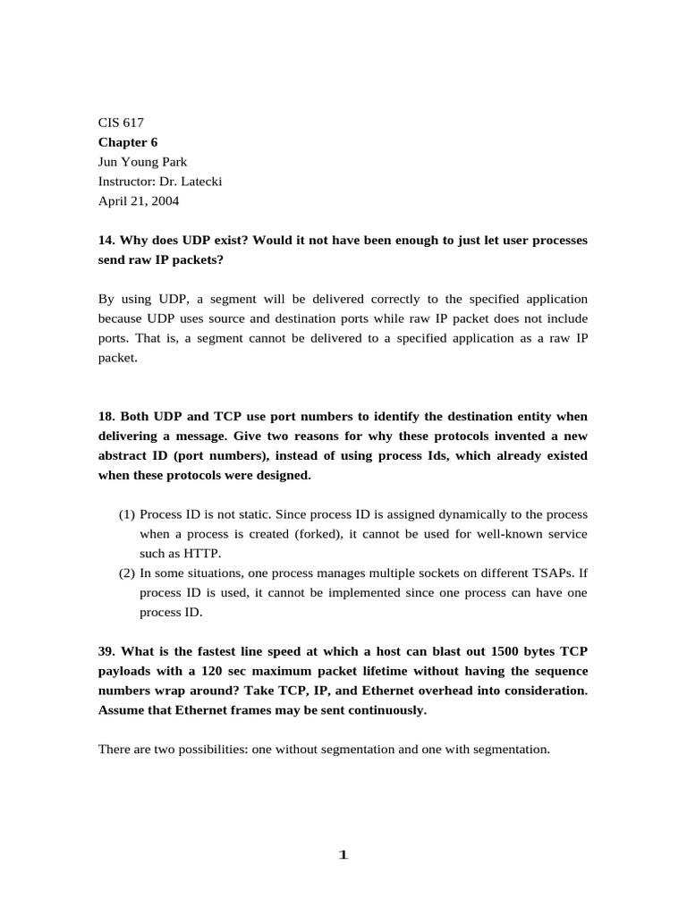 Understanding UDP and TCP Protocols | PDF | Transmission Control ...
